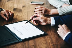 signing a contract